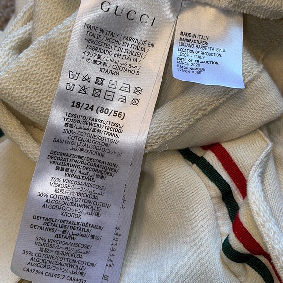 Authentic Gucci Dress Bow Tie Gucci Print 18-24Months Vintage, original dust bag - Picture 8 of 11